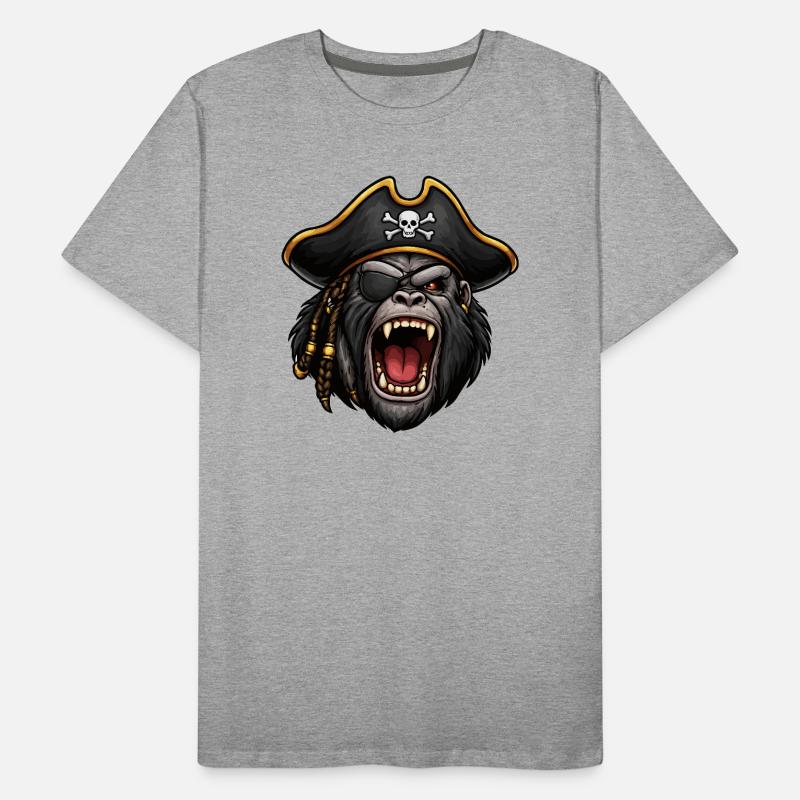 Gorille pirate avec cache-œil T-shirt bio Premium Homme