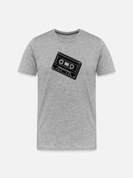 cassette - T-shirt bio Premium Homme - gris chiné