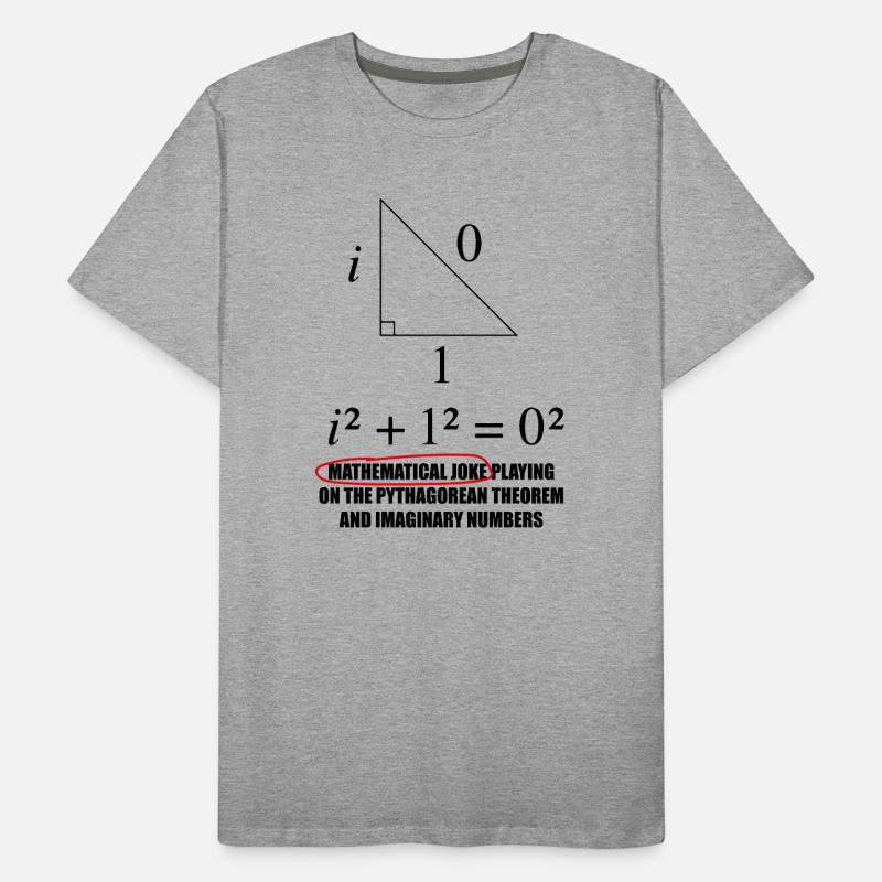 Funny math motif with Pythagoras joke Men's Premium Organic T-Shirt
