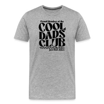 Cool Dads Club - Papa Vatertag Geschenk  - Männer Premium Bio T-Shirt - Grau meliert - Vorne - Damien (186cm)