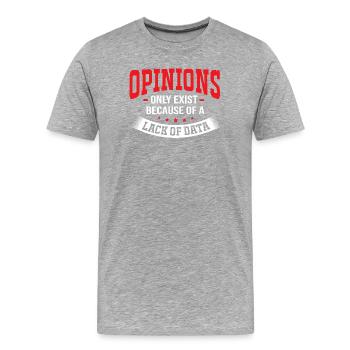 Codeur Programmeur GPT - T-shirt bio Premium Homme - gris chiné - Devant - Damien (186cm)