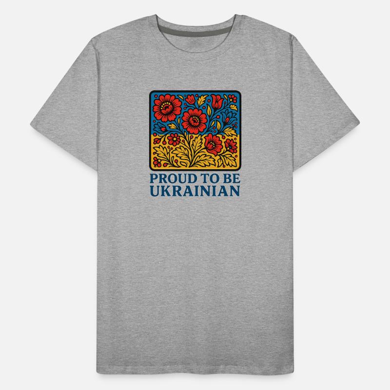 Orgueil ukrainien – Peuple des Fleurs T-shirt bio Premium Homme