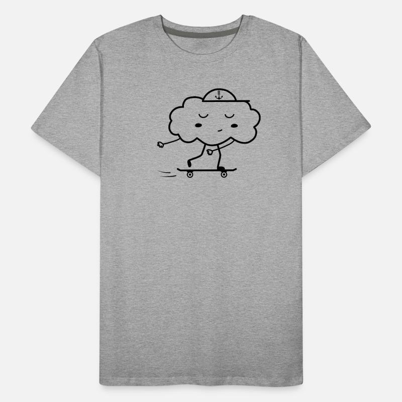 Skater Cloud – Ankerkappe Männer Premium Bio T-Shirt