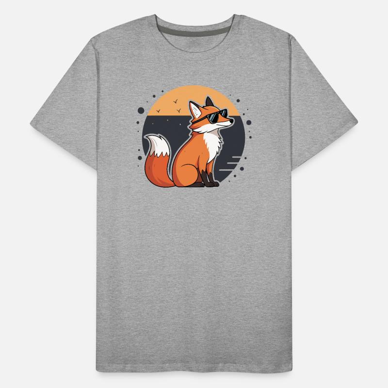 Fox Sun Dark Glasses Men's Premium Organic T-Shirt