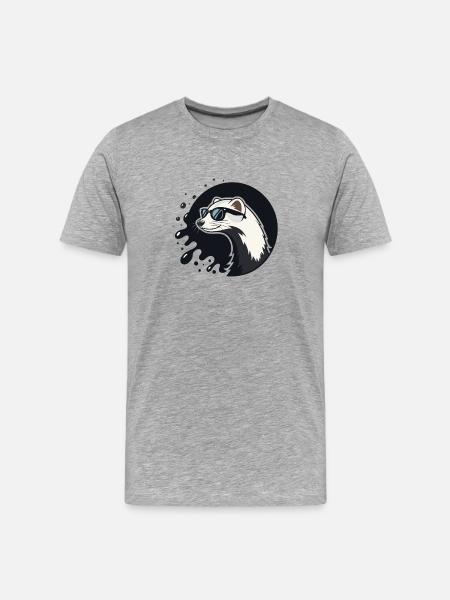 Ferret Urban Chic Black Glasses - Men's Premium Organic T-Shirt - heather grey