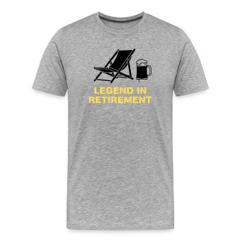 Retired Legend Pension Deck Chair - Men's Premium Organic T-Shirt - heather grey - Front - Damien (186cm)