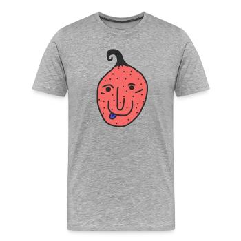 The Sanguine Sour - Men's Premium Organic T-Shirt - heather grey - Front - Damien (186cm)