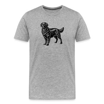 Golden retreiver - Men's Premium Organic T-Shirt - heather grey - Front - Damien (186cm)