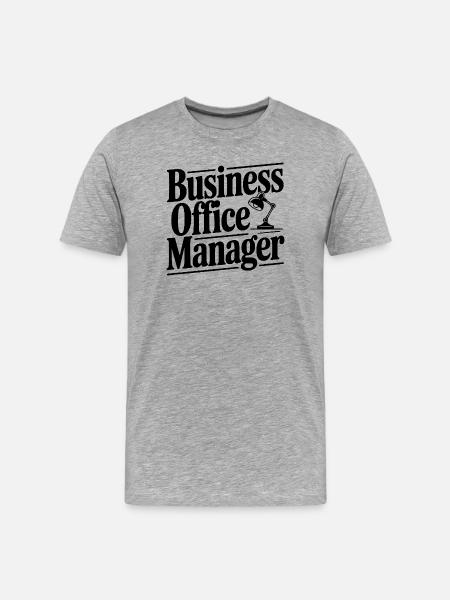 Business Office Manager - Men's Premium Organic T-Shirt - heather grey