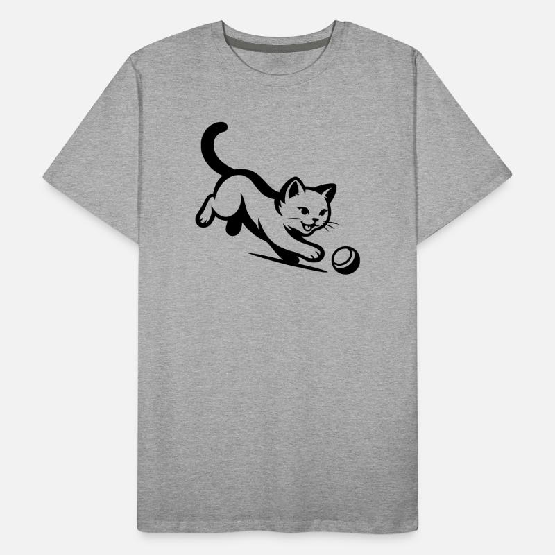 Katze Männer Premium Bio T-Shirt