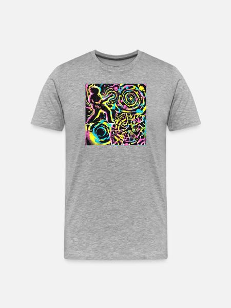 Psychedelic Rock - Men's Premium Organic T-Shirt - heather grey