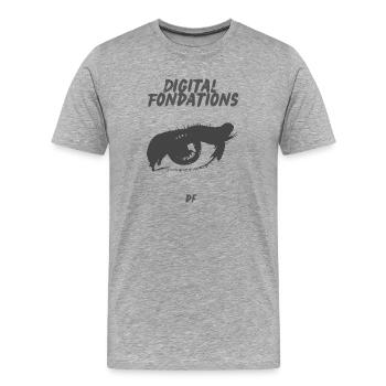 DF - Männer Premium Bio T-Shirt - Grau meliert - Vorne - Damien (186cm)