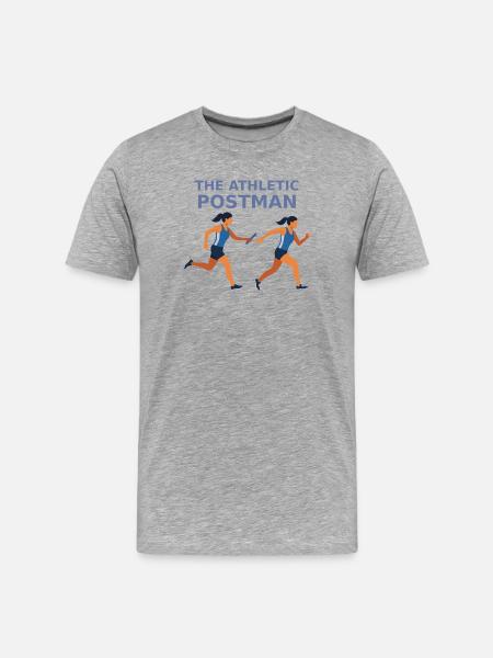 Athletic Postman Relay Race - Men's Premium Organic T-Shirt - heather grey