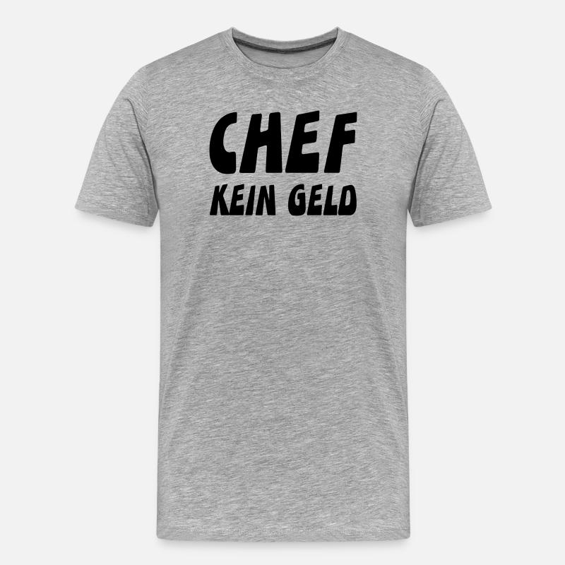 Chef - Männer Premium Bio T-Shirt - Grau meliert