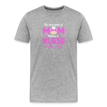 Hospital Nursing Nurse Gift - Men's Premium Organic T-Shirt - heather grey - Front - Damien (186cm)
