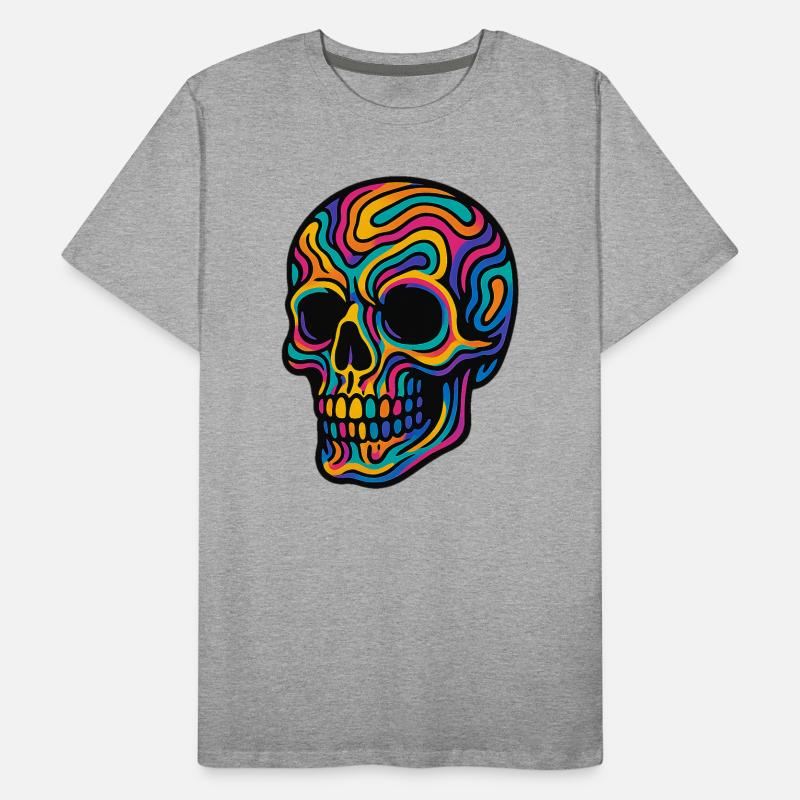Crâne psychédélique – Design psychédélique T-shirt bio Premium Homme