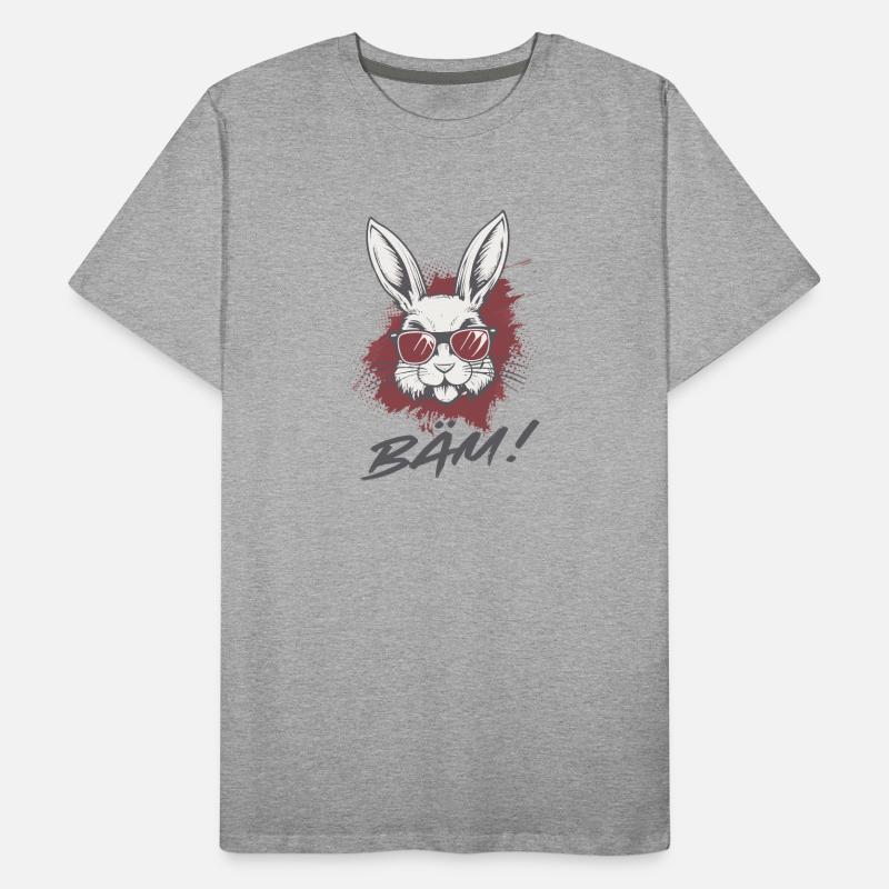 Cool Bunny BÄM Statement Statement Drôle T-shirt bio Premium Homme