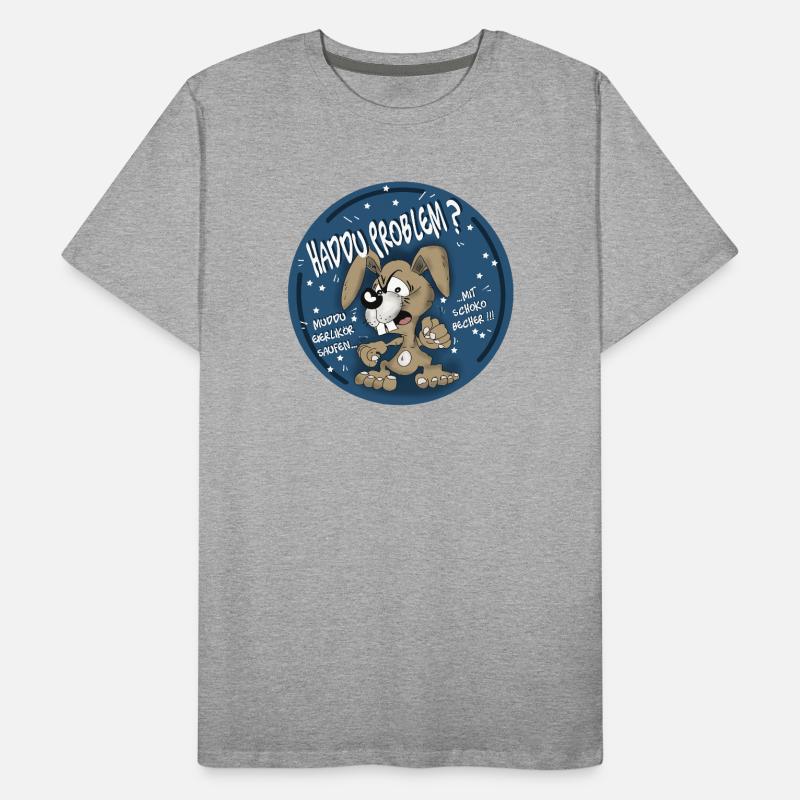 Hasen-Comic Haddu Problem? Männer Premium Bio T-Shirt