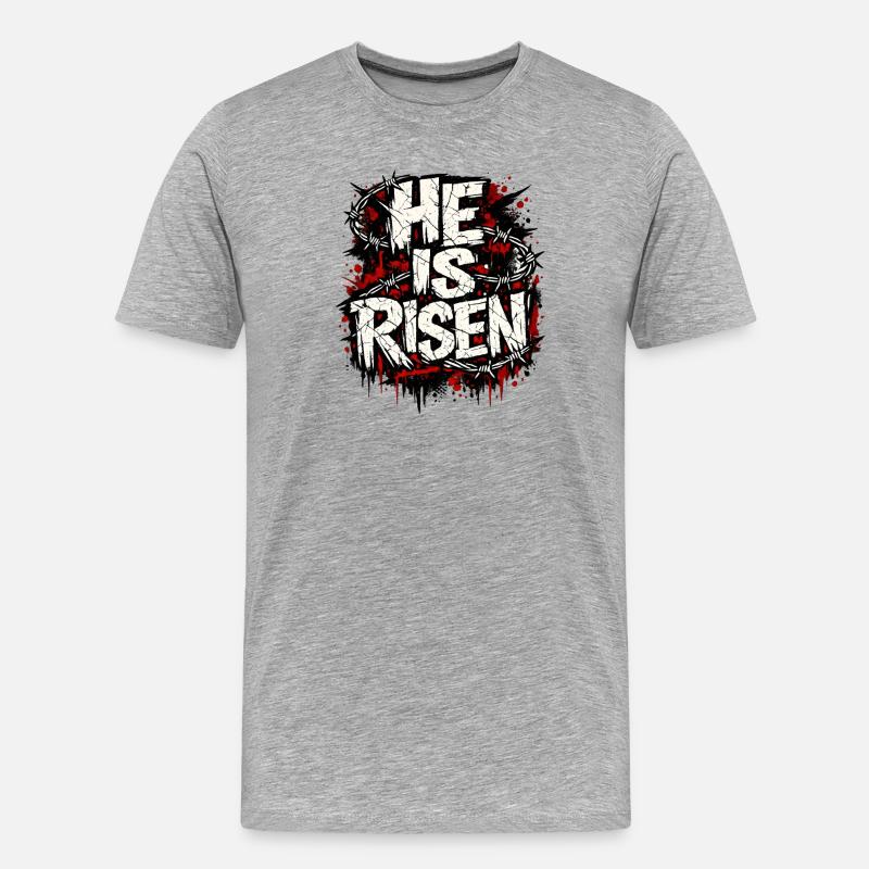 Team Jesus-Logo - Männer Premium Bio T-Shirt - Grau meliert