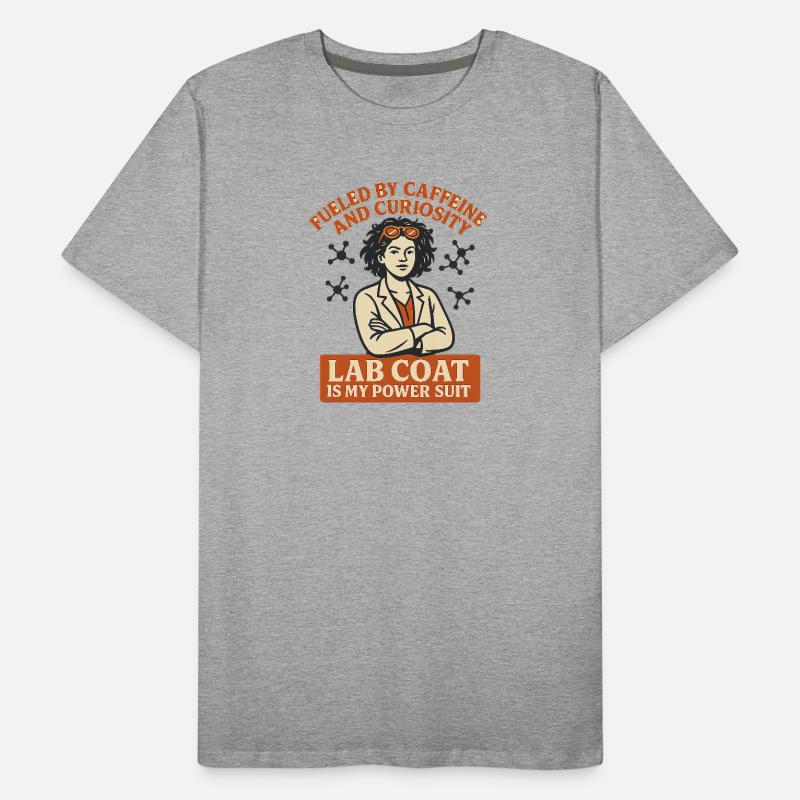 Laborkittel Power-Suit Kaffee Männer Premium Bio T-Shirt