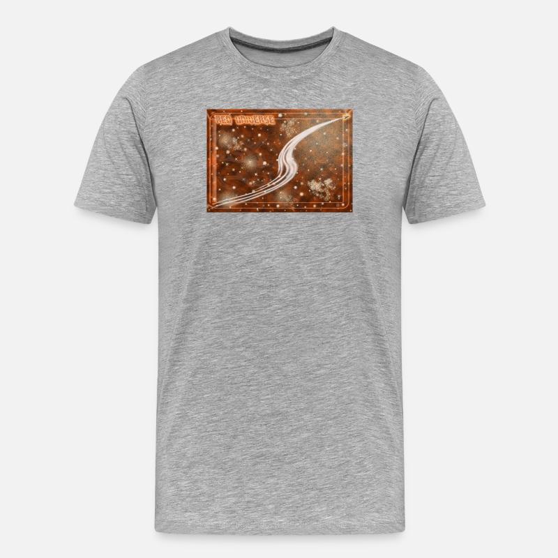 Red Universe - Männer Premium Bio T-Shirt - Grau meliert