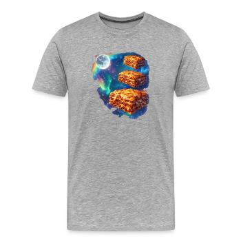 Space lasagna in the star nebula - Men's Premium Organic T-Shirt - heather grey - Front - Damien (186cm)