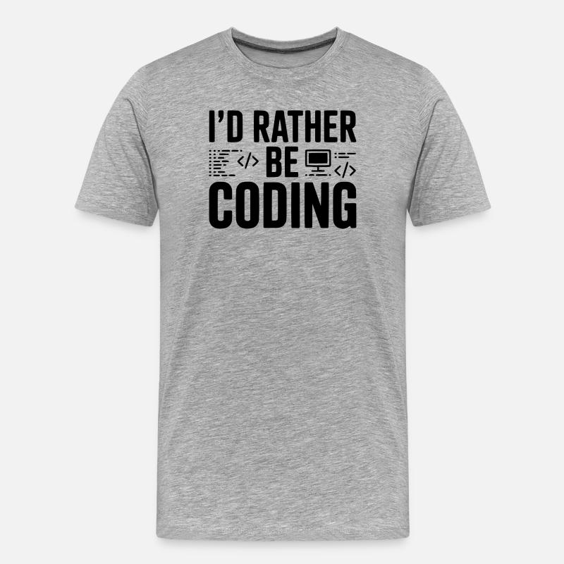 Je préfère coder - T-shirt bio Premium Homme - gris chiné