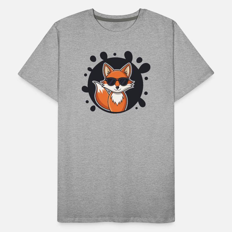 Chic fox sunglasses on black Men's Premium Organic T-Shirt