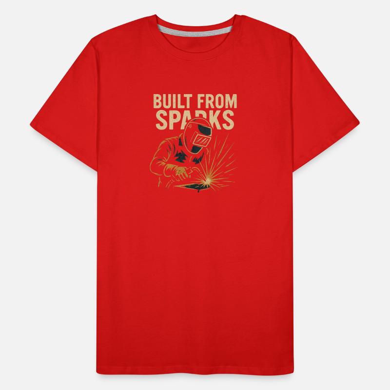 Construit à partir de Sparks Welder Crafts T-shirt bio Premium Homme