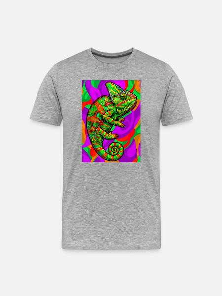 chameleon - Men's Premium Organic T-Shirt - heather grey