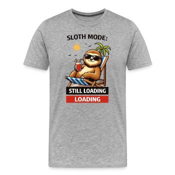 Mode paresse : Toujours en charge - T-shirt bio Premium Homme - gris chiné - Devant - Damien (186cm)