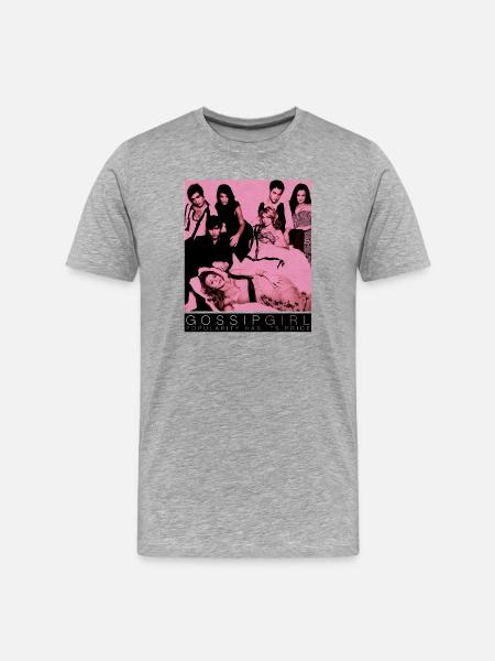 Gossip Girl ikonisk bild med huvudkaraktärer - Organic T-shirt Ekologisk premium-T-shirt herr - gråmelerad