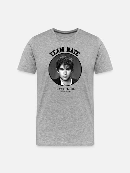 Gossip Girl Team Nate - Herre Premium T-shirt økologisk - grå meleret