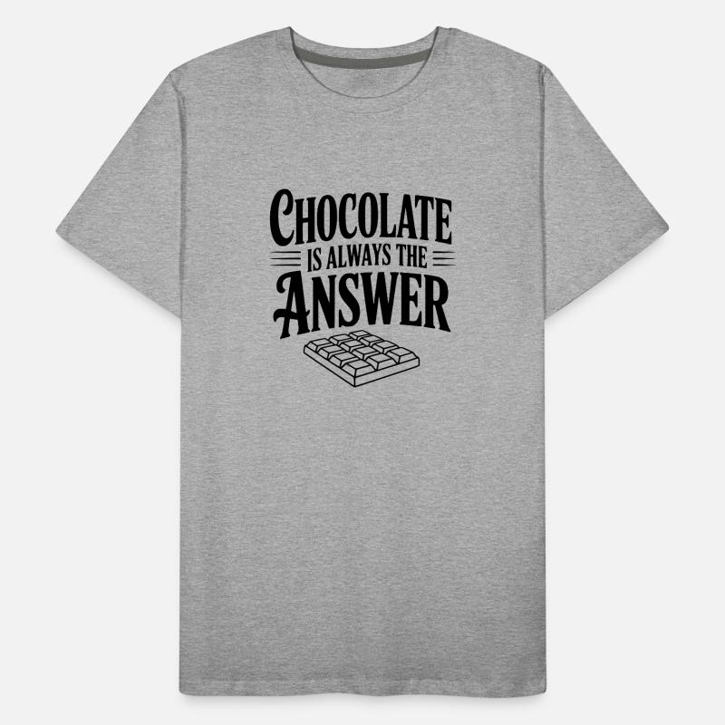 Le chocolat est toujours la solution T-shirt bio Premium Homme