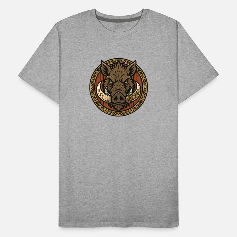 Wikinger Eberemblem Männer Premium Bio T-Shirt
