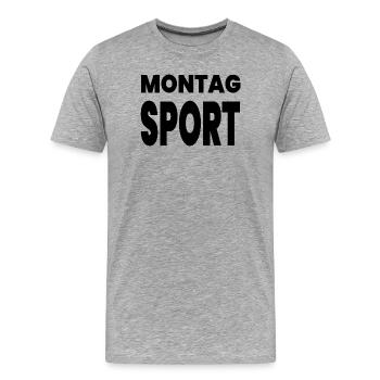 Sport - Männer Premium Bio T-Shirt - Grau meliert - Vorne - Damien (186cm)