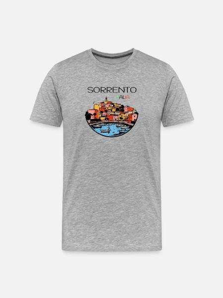Sorrento Kampanien - Männer Premium Bio T-Shirt - Grau meliert