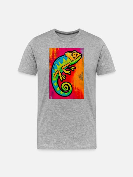 caméléon - T-shirt bio Premium Homme - gris chiné