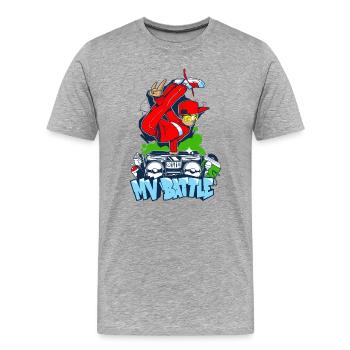Breakdance | B-Boy | Hip Hop - T-shirt bio Premium Homme - gris chiné - Devant - Damien (186cm)