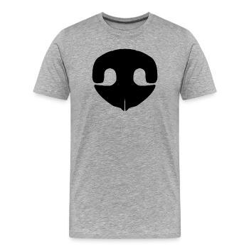 Nez de chien - T-shirt bio Premium Homme - gris chiné - Devant - Damien (186cm)