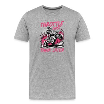 Quad ATV Femme Fille Quad Quad - T-shirt bio Premium Homme - gris chiné - Devant - Damien (186cm)