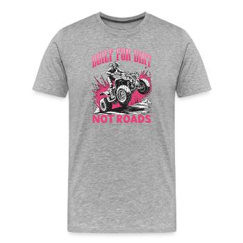 Quad ATV Femme Fille Quad Quad - T-shirt bio Premium Homme - gris chiné - Devant - Damien (186cm)