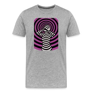 Hypnos, Halluzination  - Männer Premium Bio T-Shirt - Grau meliert - Vorne - Damien (186cm)