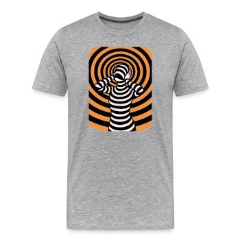 Hypnos, Halluzination  - Männer Premium Bio T-Shirt - Grau meliert - Vorne - Damien (186cm)