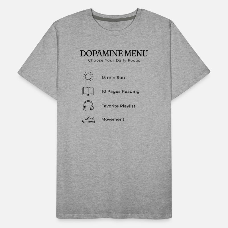 Dopamine Menu TDAH – Guide esthétique de soin de soi T-shirt bio Premium Homme