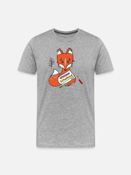 Stolzes Schulkind 2026 - Männer Premium Bio T-Shirt - Grau meliert