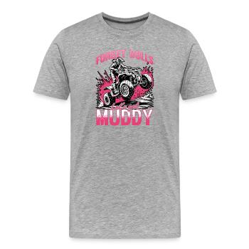 Quad ATV Femme Fille Quad Quad - T-shirt bio Premium Homme - gris chiné - Devant - Damien (186cm)