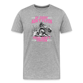 Quad ATV Femme Fille Quad Quad - T-shirt bio Premium Homme - gris chiné - Devant - Damien (186cm)