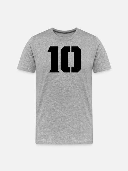 10 - Men's Premium Organic T-Shirt - heather grey