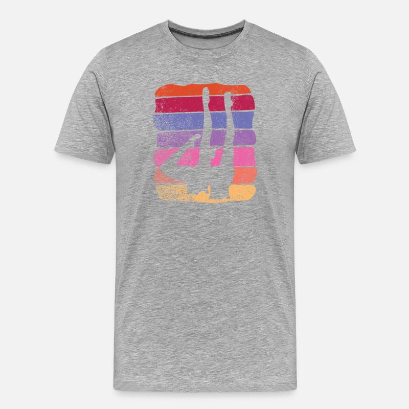 Artistic Swim Team Synchronschwimmen - Männer Premium Bio T-Shirt - Grau meliert